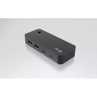 Hub KVM universal i-tec 2 porturi USB-C + 2 porturi USB-A 3.0