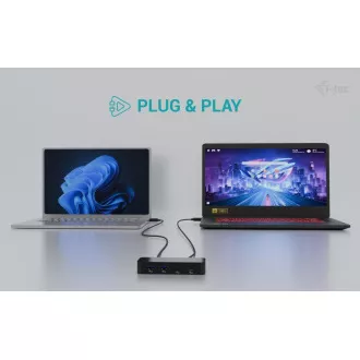 Hub KVM universal i-tec 2 porturi USB-C + 2 porturi USB-A 3.0