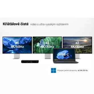 Stație de andocare pentru afișaje i-tec Thunderbolt4 3x, alimentare 96W