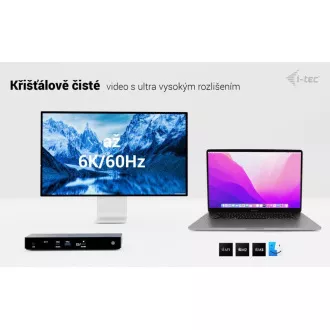 Stație de andocare pentru afișaje i-tec Thunderbolt4 3x, alimentare 96W