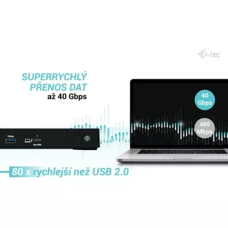 Stație de andocare pentru afișaje i-tec Thunderbolt4 3x, alimentare 96W