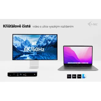 Stație de andocare pentru afișaje i-tec Thunderbolt4 3x, alimentare 96W Stație de andocare pentru afișaje i-tec Thunderbolt4 3x, alimentare 96W