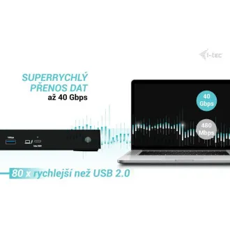 Stație de andocare pentru afișaje i-tec Thunderbolt4 3x, alimentare 96W Stație de andocare pentru afișaje i-tec Thunderbolt4 3x, alimentare 96W