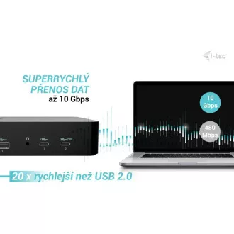 Stație de andocare universală inteligentă i-tec pentru afișaj dual, alimentare 100W