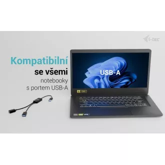 Cablu HUB i-tec USB-A cu 2 porturi (2x USB-A) Cablu HUB i-tec USB-A cu 2 porturi (2x USB-A)