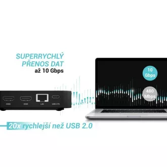 Stație de andocare i-tec USB-C cu două porturi HDMI, putere de 100 W Stație de andocare i-tec USB-C cu două porturi HDMI, putere de 100 W