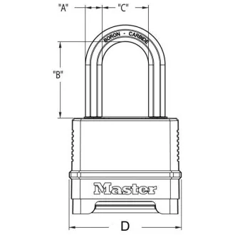 Lacăt cu combinație Master Lock - Excell - 56 mm