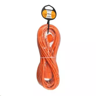Prelungitor Solight - conector, 1 priză, 10m, 3 x 1mm2, portocaliu