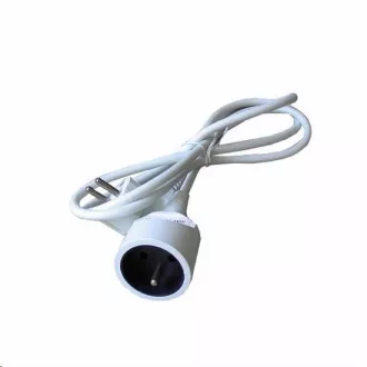 Cablu prelungitor Solight - conector, 1 priză, alb, 1, 5m
