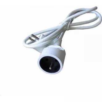 Cablu prelungitor Solight - conector, 1 priza, alb, 3m Cablu prelungitor Solight - conector, 1 priza, alb, 3m