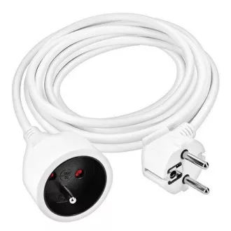 Prelungitor Solight - conector, 1 priză, 5m, 3 x 1mm2, alb