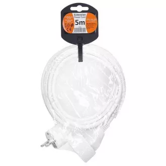 Prelungitor Solight - conector, 1 priză, 5m, 3 x 1mm2, alb