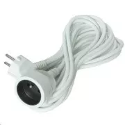Cablu prelungitor Solight - conector, 1 priză, alb, 7m