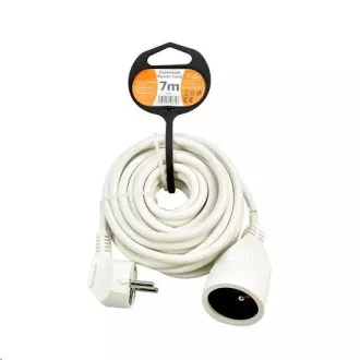 Cablu prelungitor Solight - conector, 1 priză, alb, 7m Cablu prelungitor Solight - conector, 1 priză, alb, 7m