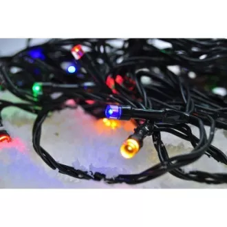 Lanț de Crăciun Solight LED pentru exterior, 500 LED, 50m, 5m de cablu, 8 funcții, temporizator, IP44, multicolor