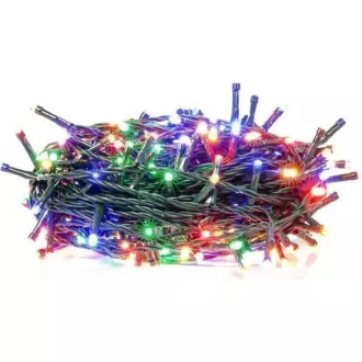 Lanț de Crăciun Solight LED pentru exterior, 500 LED, 50m, 5m de cablu, 8 funcții, temporizator, IP44, multicolor
