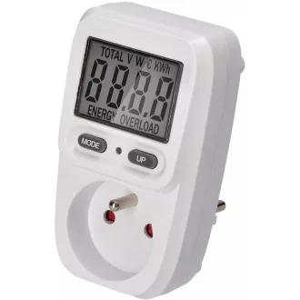 Contor de energie digitală Solight, afișaj mare