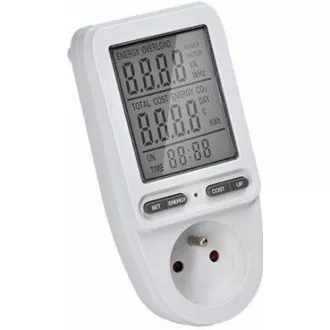 Contor de energie digitală Solight, afișaj mare
