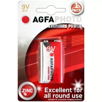 Baterie AgfaPhoto zinc 9V, contractabil 1buc