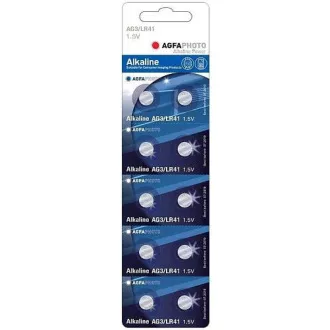 AgfaPhoto baterie alcalină buton LR41-LR736-AG3-384-392, blister 10 buc