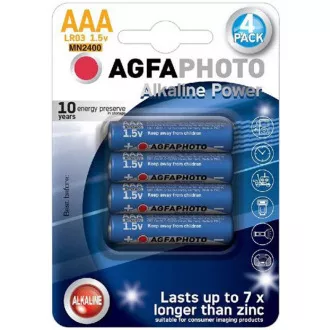 Baterie alcalină AgfaPhoto Power LR03 / AAA, blister 4buc