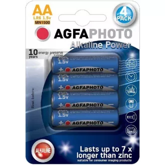 AgfaPhoto Power baterii alcaline LR06/AA, blister 4 buc.