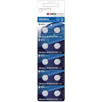 AgfaPhoto baterie alcalină buton LR54-LR1130-AG10-389-390, blister 10 buc