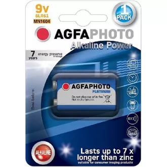 Baterie alcalină AgfaPhoto Power 9V, blister 1buc