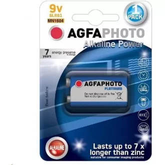 Baterie alcalină AgfaPhoto Power 9V, blister 1buc