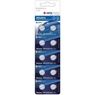 AgfaPhoto baterie alcalină buton LR44-LR1154-AG13, blister 10 buc