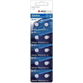 AgfaPhoto baterie alcalină buton LR48-LR754-AG5-393, blister 10 buc AgfaPhoto baterie alcalină buton LR48-LR754-AG5-393, blister 10 buc