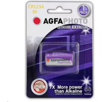 Baterie foto cu litiu AgfaPhoto CR123A, blister 1buc
