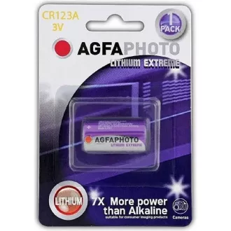 Baterie foto cu litiu AgfaPhoto CR123A, blister 1buc