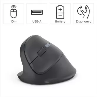 Mouse wireless vertical ergonomic Hama EWM-500L, pentru utilizatori stângaci Mouse wireless vertical ergonomic Hama EWM-500L, pentru utilizatori stângaci