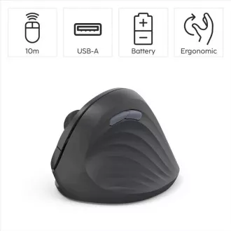 Mouse wireless vertical ergonomic Hama EWM-500R, pentru utilizatori dreptaci Mouse wireless vertical ergonomic Hama EWM-500R, pentru utilizatori dreptaci