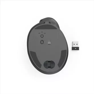 Mouse wireless vertical ergonomic Hama EWM-600L, pentru utilizatori stângaci, reîncărcabil, multidispozitiv