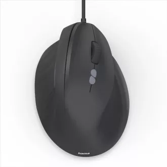 Mouse vertical ergonomic cu fir Hama ECM-500R, pentru dreptaci, negru