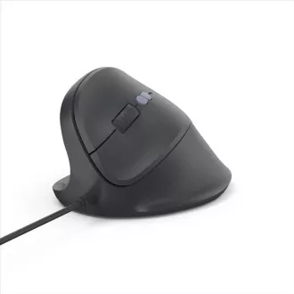 Mouse vertical ergonomic cu fir Hama ECM-500L, pentru stângaci, negru