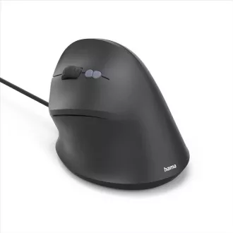 Mouse vertical ergonomic cu fir Hama ECM-500L, pentru stângaci, negru