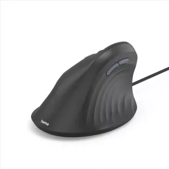 Mouse vertical ergonomic cu fir Hama ECM-500L, pentru stângaci, negru