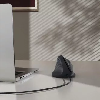 Mouse vertical ergonomic cu fir Hama ECM-500L, pentru stângaci, negru