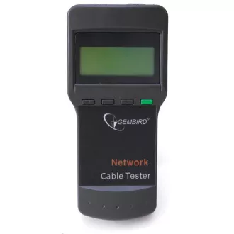 GEMBIRD Tester de cablu Tester digital de cablu de rețea (Cat 5E, 6E, coaxial, telefon)