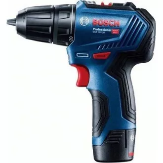 BOSCH GSR 12V-30, șurubelniță de găurit fără fir, 0 - 420 / 0 - 1.600 rpm, 8 mm, set de biți și burghie, geantă BOSCH GSR 12V-30, șurubelniță de găurit fără fir, 0 - 420 / 0 - 1.600 rpm, 8 mm, set de biți și burghie, geantă
