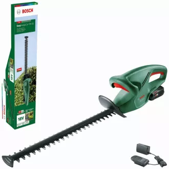 Mașină de tuns gard viu Bosch EasyHedgeCut 18-45 cu acumulator, 18 V, lamă 45 cm, baterie