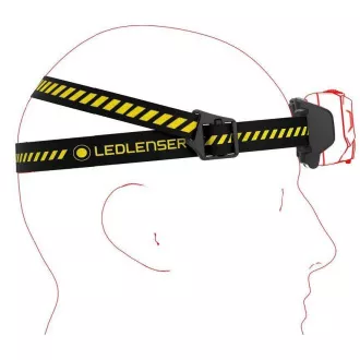Lanternă frontală de lucru Ledlenser HF6R, galbenă Lanternă frontală de lucru Ledlenser HF6R, galbenă