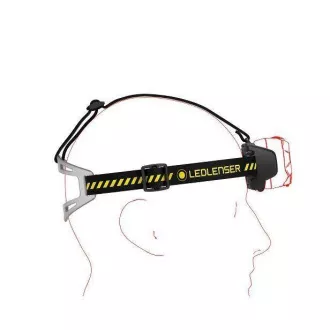 Lanternă frontală de lucru Ledlenser HF8R, galbenă Lanternă frontală de lucru Ledlenser HF8R, galbenă