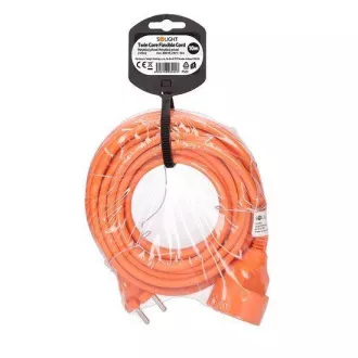 Cablu flexibil Solight 1z - conector, 10m, 2 x 1, 5mm2, portocaliu