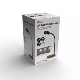 Lampă de masă LED Solight, 4.5W, 300lm, 3CCT, neagră, bază