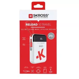 Acumulator extern SKROSS Reload 10 Travel, 20W PD, 10.000mAh, USB A+C