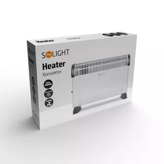 Convector de aer cald Solight 2000W, ventilator, termostat reglabil